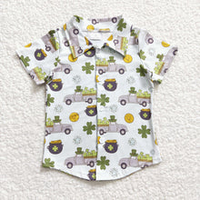 Load image into Gallery viewer, Baby Boys St Patrick Day Short Sleeve Shirts Tops