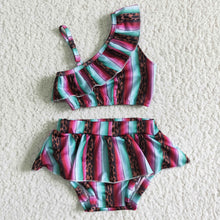 Load image into Gallery viewer, Baby Girls western swimsuits 2pcs