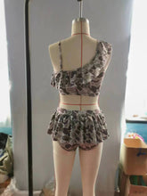 Load image into Gallery viewer, Baby Girls 2pcs Camo Ruffle Pieces Swimsuits
