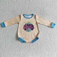Load image into Gallery viewer, Baby girls singer tiger long sleeve rompers
