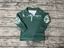 Load image into Gallery viewer, Baby Boys Green Camo Dinosaur Zip Tops Pullovers