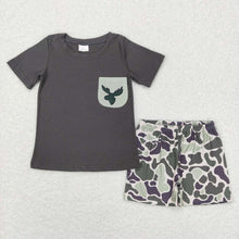 Load image into Gallery viewer, Baby Boys Camo Deer Pocket Shirt Shorts Clothes Sets