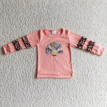 Load image into Gallery viewer, Baby girls thanksgiving turkey long sleeve shirts
