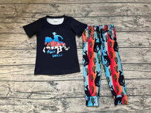 Load image into Gallery viewer, Baby Boys Wild West Rodeo Black Shirt Cactus Pants Clothes Sets