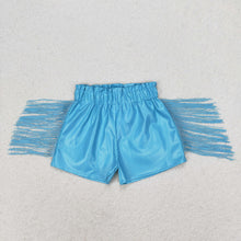 Load image into Gallery viewer, Baby Girls Tassels Fashion Sibling Sister Pleather Shorts
