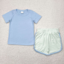 Load image into Gallery viewer, Baby Boys Lavender Short Sleeves Top Short Set
