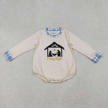 Load image into Gallery viewer, Sibling Baby Boys Nativity Long Sleeve Top Checked Pants Christmas Clothes Sets Rompers
