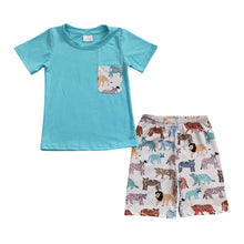Load image into Gallery viewer, Baby Boys Animal Pockets Shorts Sets
