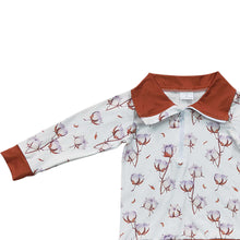 Load image into Gallery viewer, Baby Boys White Pullover Zip Long Sleeve Shirts
