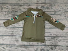 Load image into Gallery viewer, Baby boys green camo pullovers Tops
