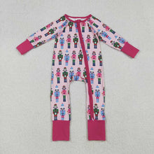 Load image into Gallery viewer, Sibling Baby Boys Girls Soldiers Checked Christmas Ruffle Knee Length Dress Pajamas Sets Footie Rompers
