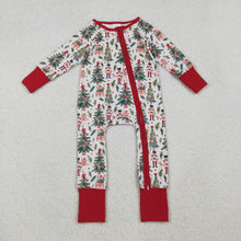 Load image into Gallery viewer, Baby Boys Christmas Trees Soldiers Zipper Footie Rompers
