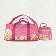 Load image into Gallery viewer, Sibling Pink Ice Cream Drip Zipper Gym Bags Lunch Box
