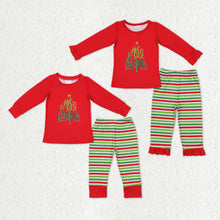 Load image into Gallery viewer, Sibling Baby Kids Merry Christmas Top Stripe Pants Christmas Clothes Sets

