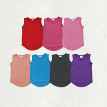 Load image into Gallery viewer, Sibling Baby Girls Sleeveless Colorful Yoga Vests Top
