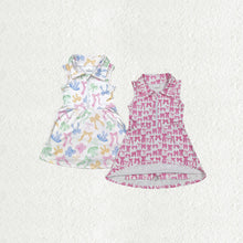 Load image into Gallery viewer, Sibling Baby Girls Colorful Bows Yoga Active Wear Skort Knee Length Dresses
