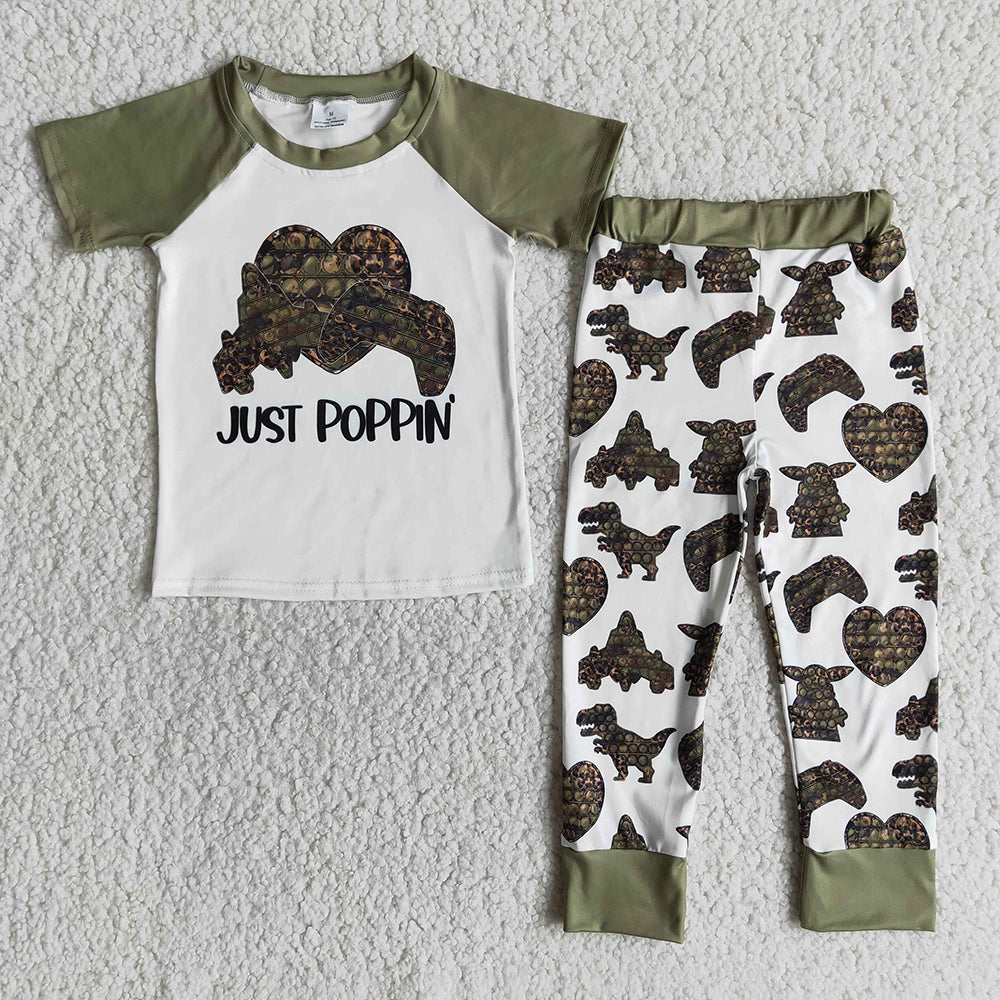 Baby boys cartoon game pants sets