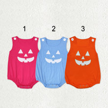 Load image into Gallery viewer, Sibling Baby Boys Girls Embroidery Ghosts Pumpkins Halloween Rompers
