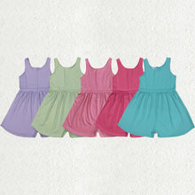 Load image into Gallery viewer, Sibling Baby Girls Colorful Sleeveless Yoga Jumpsuits
