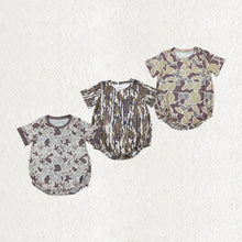 Load image into Gallery viewer, Sibling Baby Boys Short Sleeves Western Camo Rompers

