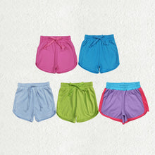 Load image into Gallery viewer, Sibling Baby Girls Colorful Belt Yoga Shorts Bottoms
