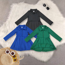 Load image into Gallery viewer, Sibling Baby Girls Long Sleeves Zipper Shots Yoga Activity Knee Length Dresses
