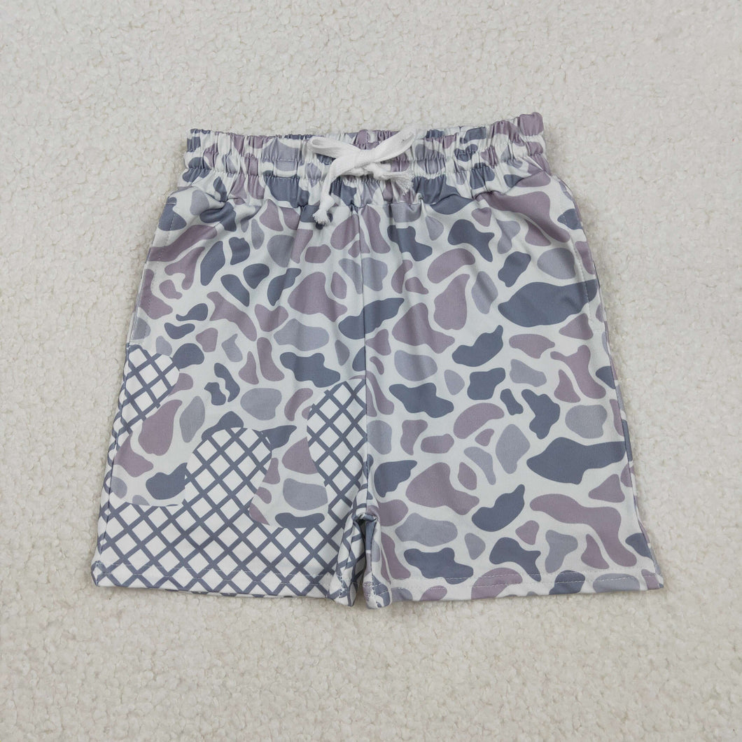 Baby Boys Grey Camo Drip Team Shorts Bottom