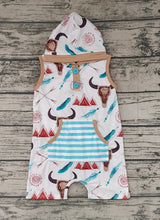 Load image into Gallery viewer, Baby boys summer western rompers
