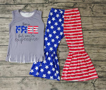 Load image into Gallery viewer, Baby Girls 4th of July star bell pants sets

