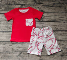 Load image into Gallery viewer, Baby boys baseball shorts sets
