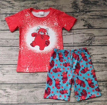 Load image into Gallery viewer, Baby boy cartoon red shorts sets
