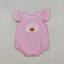 Load image into Gallery viewer, Sibling Baby Boys Girls Embroidery Ghost Pumpkins Pants Halloween Clothes Sets Rompers

