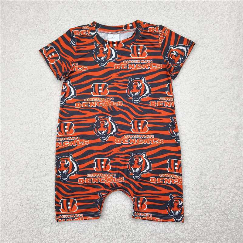 Baby Boys B Tiger team Short Sleeve Rompers 250502