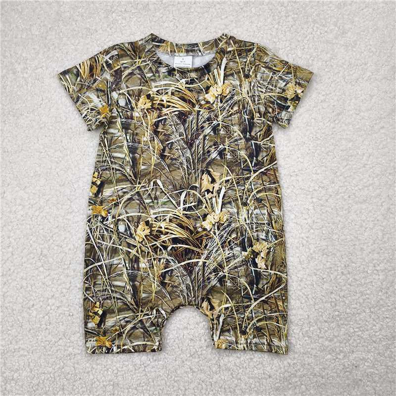 Baby Boys real tree camouflage Short Sleeve Rompers 250502