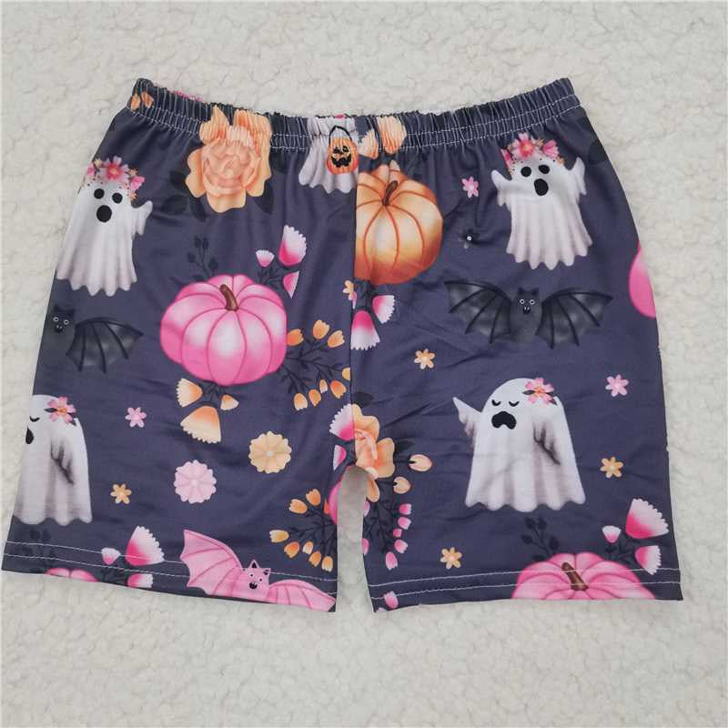 Baby Girls Halloween Ghost Pumpkin Shorts Bottoms 20250528