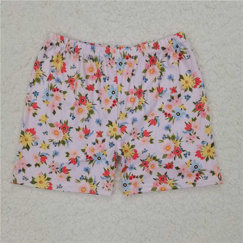 Baby Girls Summer Pink Small Flowers Shorts Bottoms 20250528