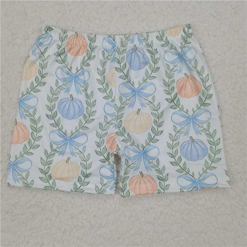 Baby Girls Pumpkins Bows Shorts Bottoms 20250528