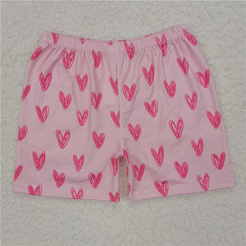 Baby Girls Pink Red Hearts Shorts Bottoms 20250528