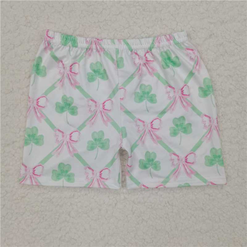 Baby Girls Pink Green Qautrefoil Shorts Bottoms 20250528