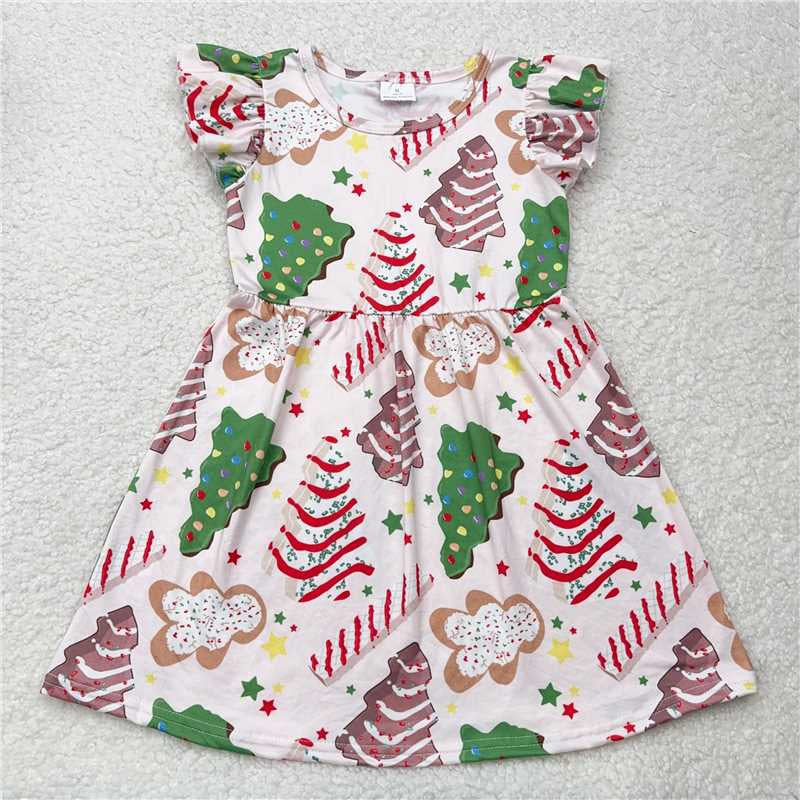 Baby Girls Christmas Tree Cake Pearl Dresses 250613
