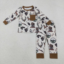 Load image into Gallery viewer, Baby Boys Deer Hunting Pocket Top Pant Pajamas Set
