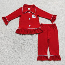 Load image into Gallery viewer, Family Christmas Santa 2pcs Button Ups Red Pajamas
