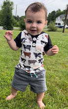 Load image into Gallery viewer, Baby boys western cow hoodie tops
