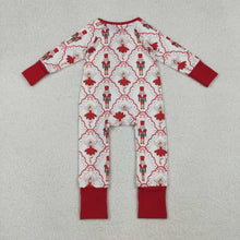 Load image into Gallery viewer, Sibling Baby Girls Bows Soldiers Dancers Checked Pant Christmas Pajamas Sets Zipper Rompers
