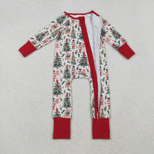 Load image into Gallery viewer, Baby Boys Christmas Trees Soldiers Zipper Footie Rompers
