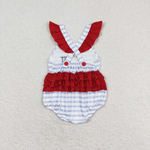 Load image into Gallery viewer, Baby Girls 4th Of July Dog Flag Sibling Rompers Clothing Sets
