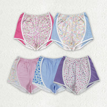 Load image into Gallery viewer, Sibling Baby Girls Floral Plaid Shorts Bottoms

