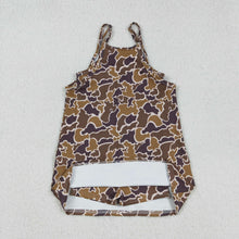 Load image into Gallery viewer, Baby Girls Strap Brown Camo Pockets Shorts Yoga Active Knee Length Dresses
