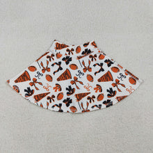 Load image into Gallery viewer, Baby Girls Orange Black Bows Go Team Yoga Skirt Shorts Bottom
