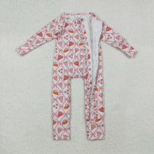 Load image into Gallery viewer, Sibling Baby Girls Bows Flowers Pie Checked Button Thanksgiving Pajamas Set Zip Footie Rompers
